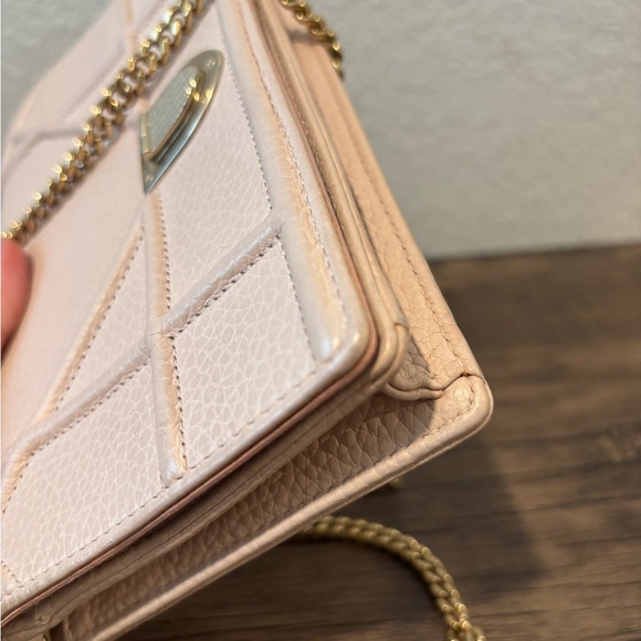 Christian Dior Beige Blush Diorama Wallet on Chain Crossbody Shoulder Bag - Picture 6 of 14